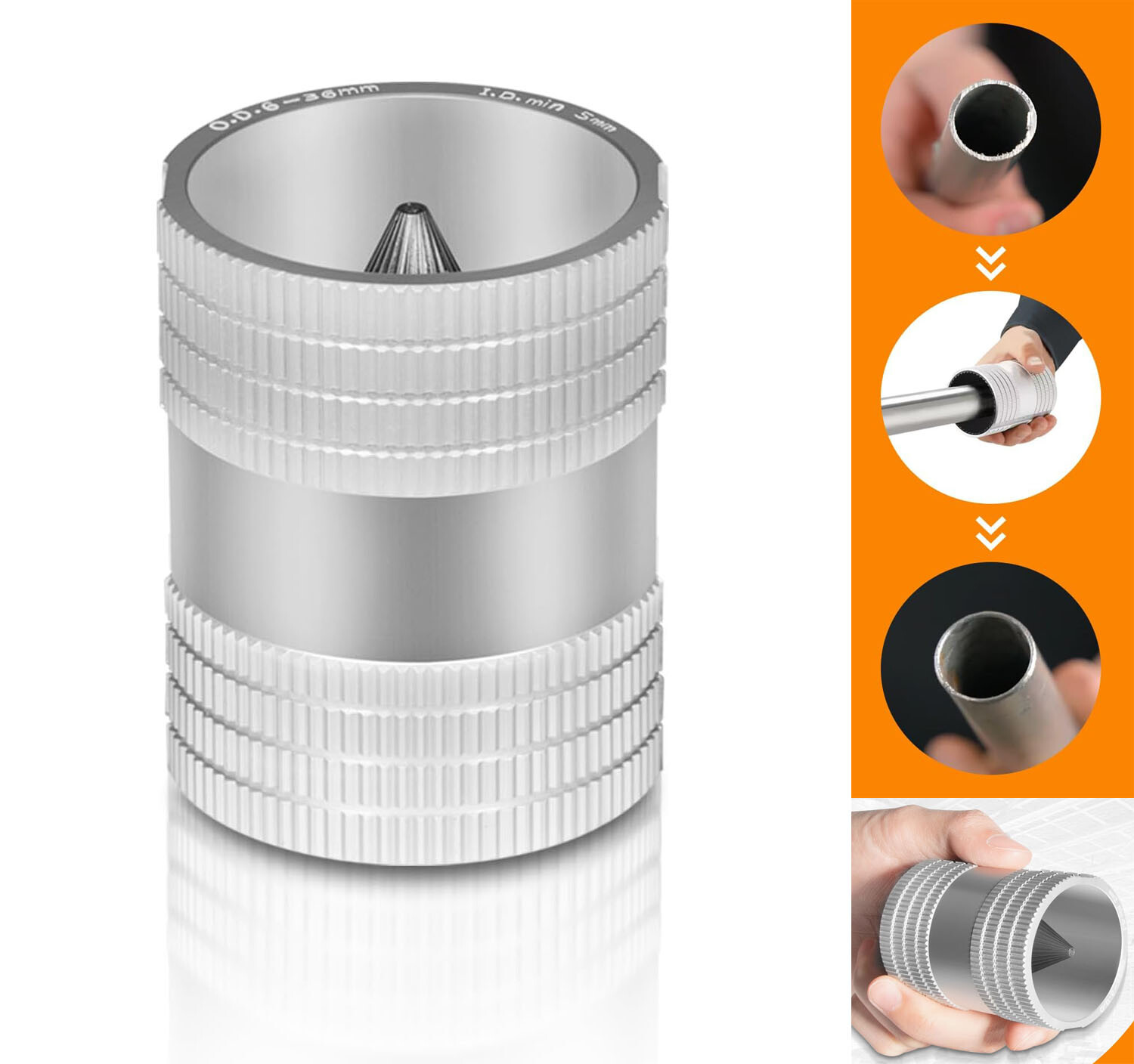 1/4" to 1-1/4" Inner/Outer Tubes Pipes Reaming Tool For 29983 Model 223S Reamer gallery