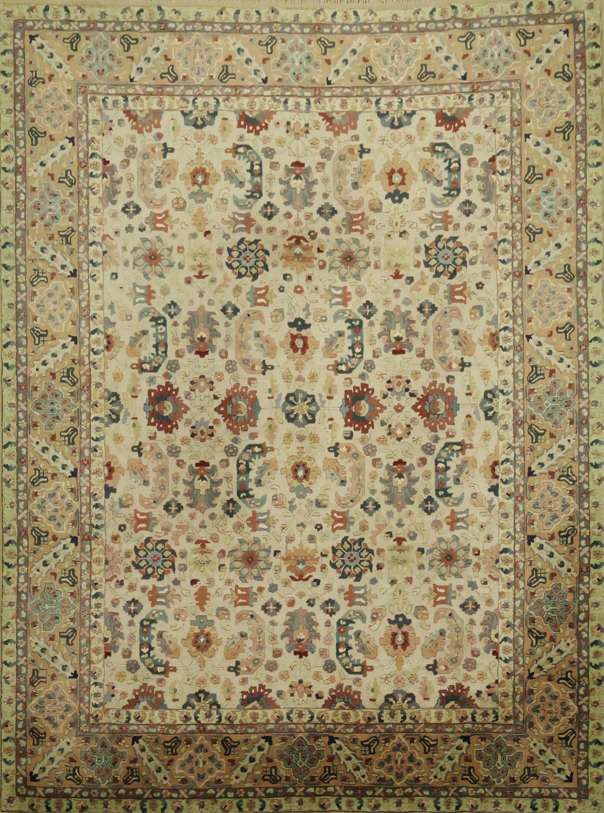 All Over Geometric Area Rug 8x11 Ft Hand-Knotted Traditional Floral Wool Rug gallery