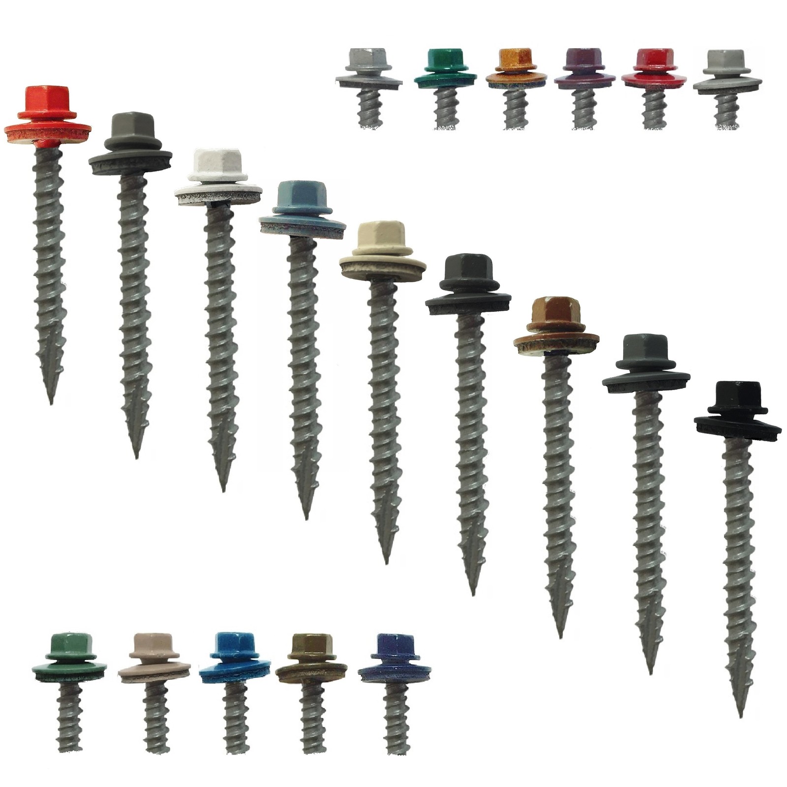 Bulk METAL ROOFING SCREWS: 2" (750) Colored Sheet Metal Roof Screw Siding Screws gallery