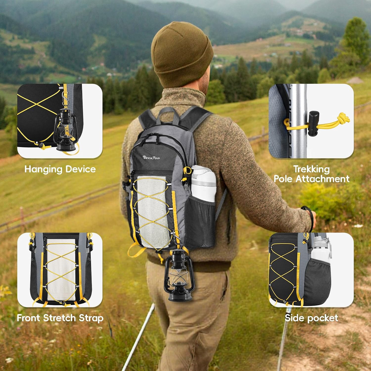 20L Foldable Waterproof Hiking Backpack, Ultralight Small Lightweight Daypack Pa 5