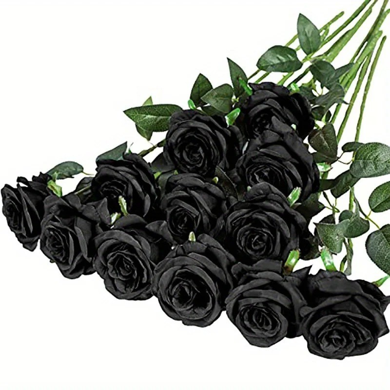 12× Red Silk Roses Artificial Flowers Realistic Bouquet Home Decor Romantic Gift gallery