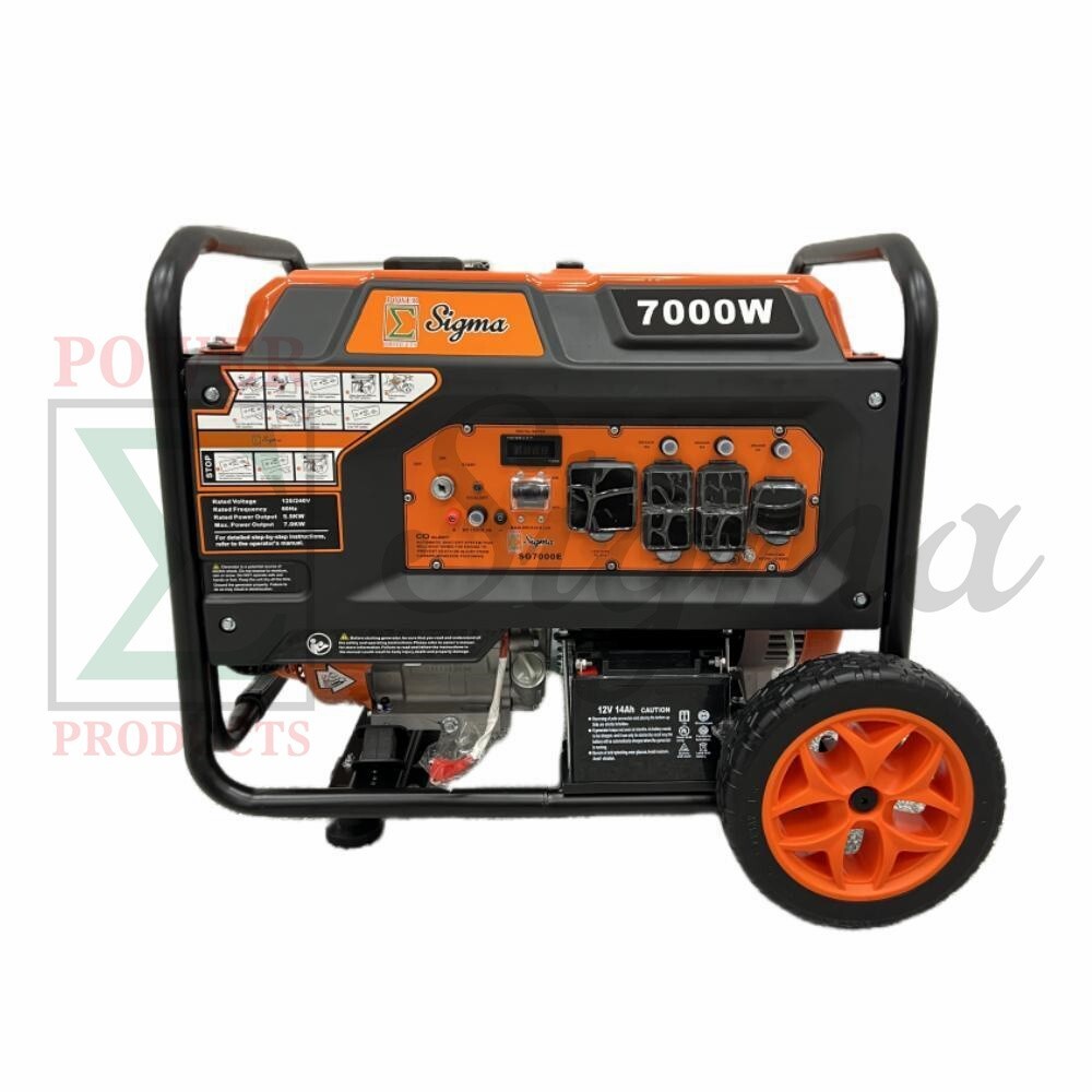 Sigma 7000 Watts Electric Start Open Frame Gas Generator with CO Alert gallery