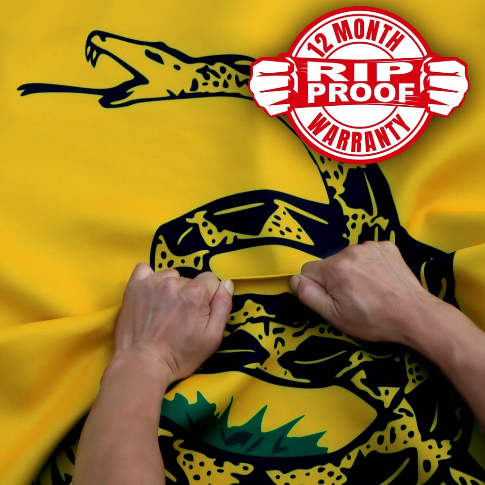 Anley Rip-Proof Technology Double Sided 3-Ply Don't Tread On Me Gadsden Flag 3x5