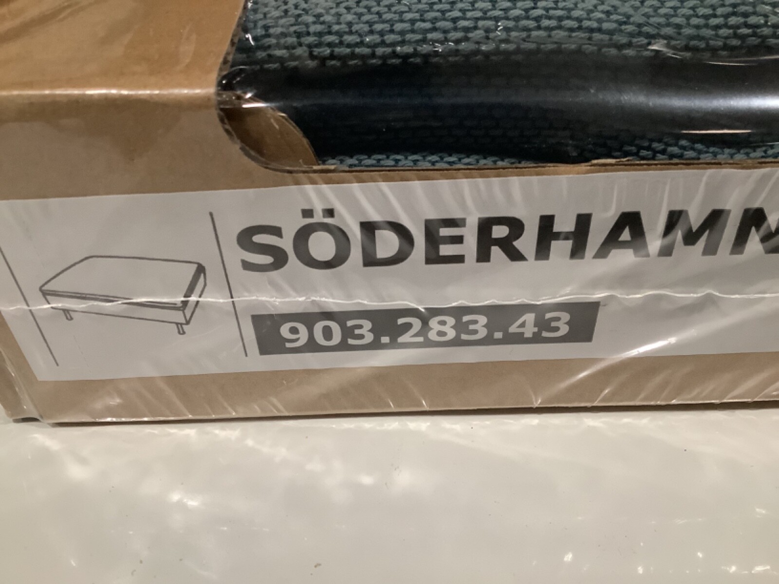 Ikea Soderhamn Cover SLIPCOVER for Ottoman Finnsta Turquoise 903.283.43 NEW gallery