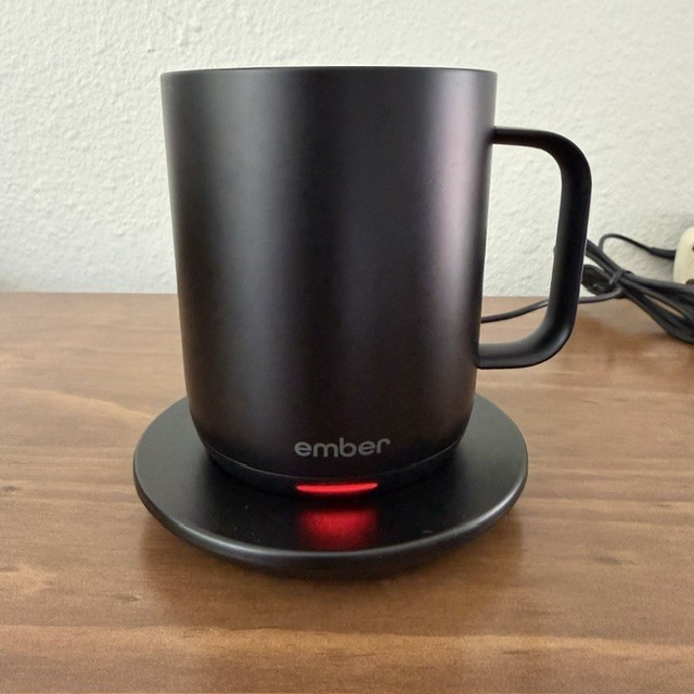 Ember Temperature Smart Mug - 10 oz Black App Controlled Heated Cup w Charger