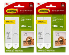 Command Heavyweight Picture Hanging Strips XL 20 Lb 17217-8ES 2 Box