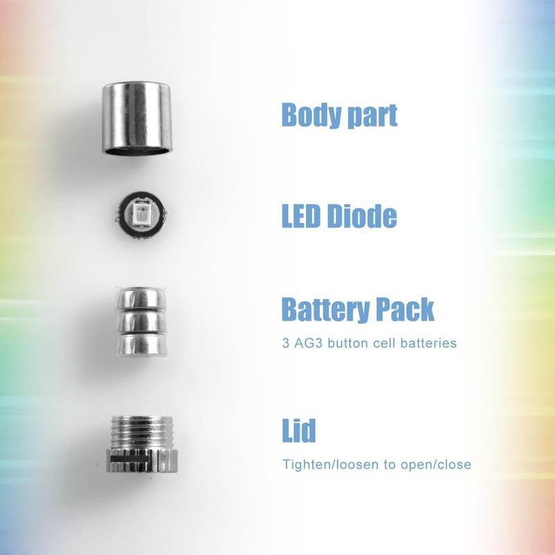 20 Pcs Miniature LED Lights,Tiny Lights for Hand Craft with 7 Color Fast Flash gallery