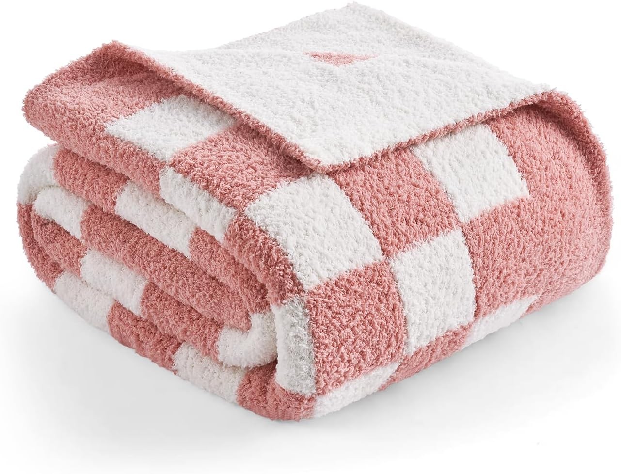 Checkered Bedding Blanket Twin Size 60x80, Super Soft, Cozy Warm Knit Blankets, gallery