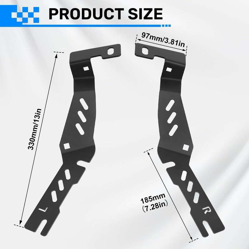 Dodge Ram 2500 3500 Ditch Light Mount Brackets for 20192024 LED Pods gallery