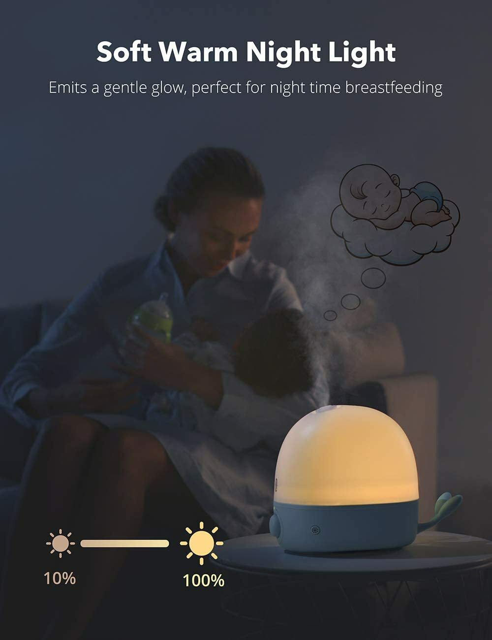 Taotronics AH038 3 in 1 Humidifier Nightlight Essential Oil Diffuser DI38_B gallery