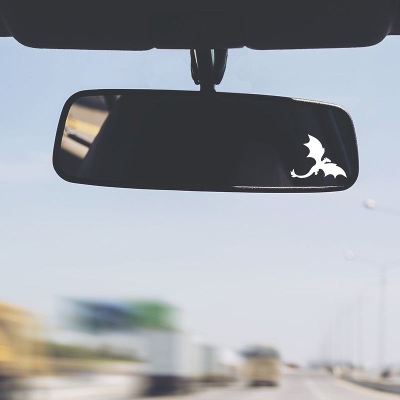Tiny Dragons Vinyl Decal Sticker Rearview Mirror Car Truck Fantasy Set of 2 gallery