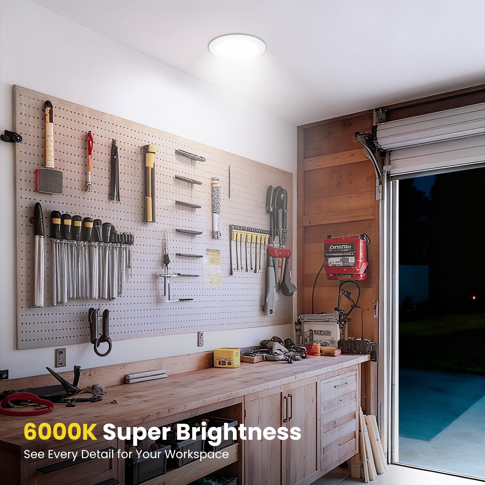 Recessed Lighting 6 Inch 4Packs, 6000K Anti-Glare LED Can Lights, 12W 1080LM ... gallery