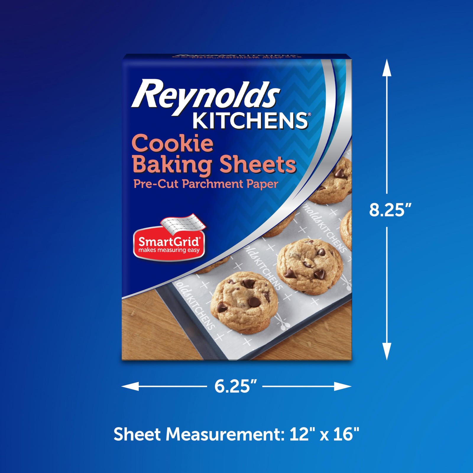 Kitchens Cookie Baking Sheets, Pre-Cut Parchment Paper,25 Count (Pack of 4), 100 gallery