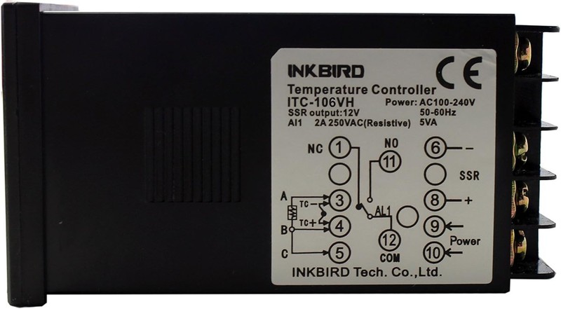 INKBIRD 106VH Pid Temperature Controller AC 100-240V K-Type Thermocouple 25 SSR gallery