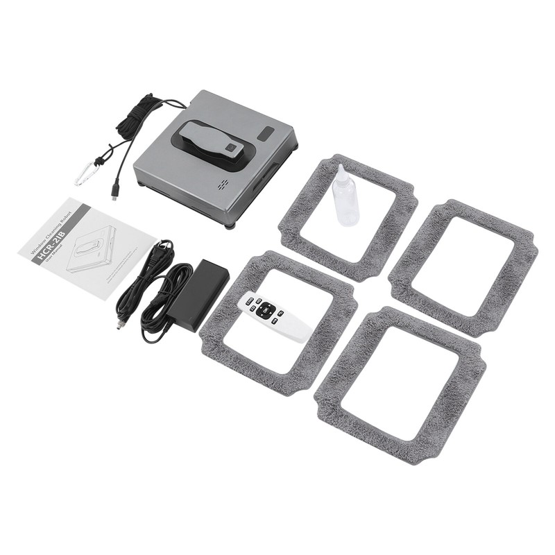 Automatic Window Vacuum Cleaner Cleaning Robot With Remote Auto Water Spray 65dB gallery