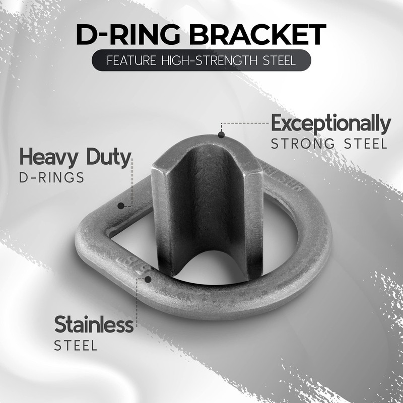 Weld on D Ring Mount 5/8 Inch Tie Down Anchor with Bracket, 18,000 Pounds Bre... gallery