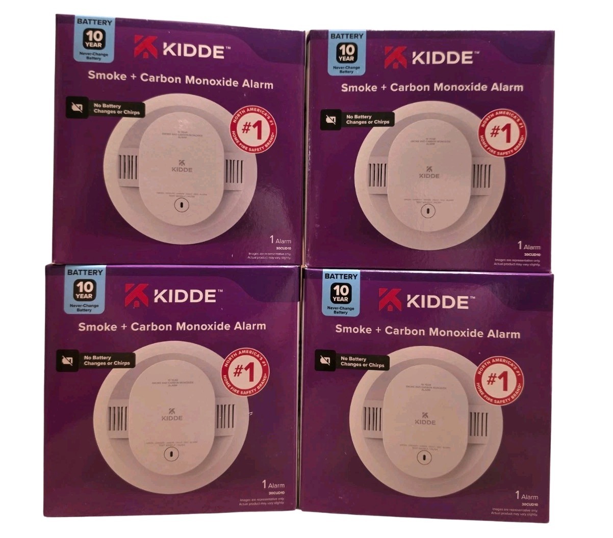 1pc Kidde Smoke & Carbon Monoxide Detector, 10-Year Battery Powered, LED Warning gallery