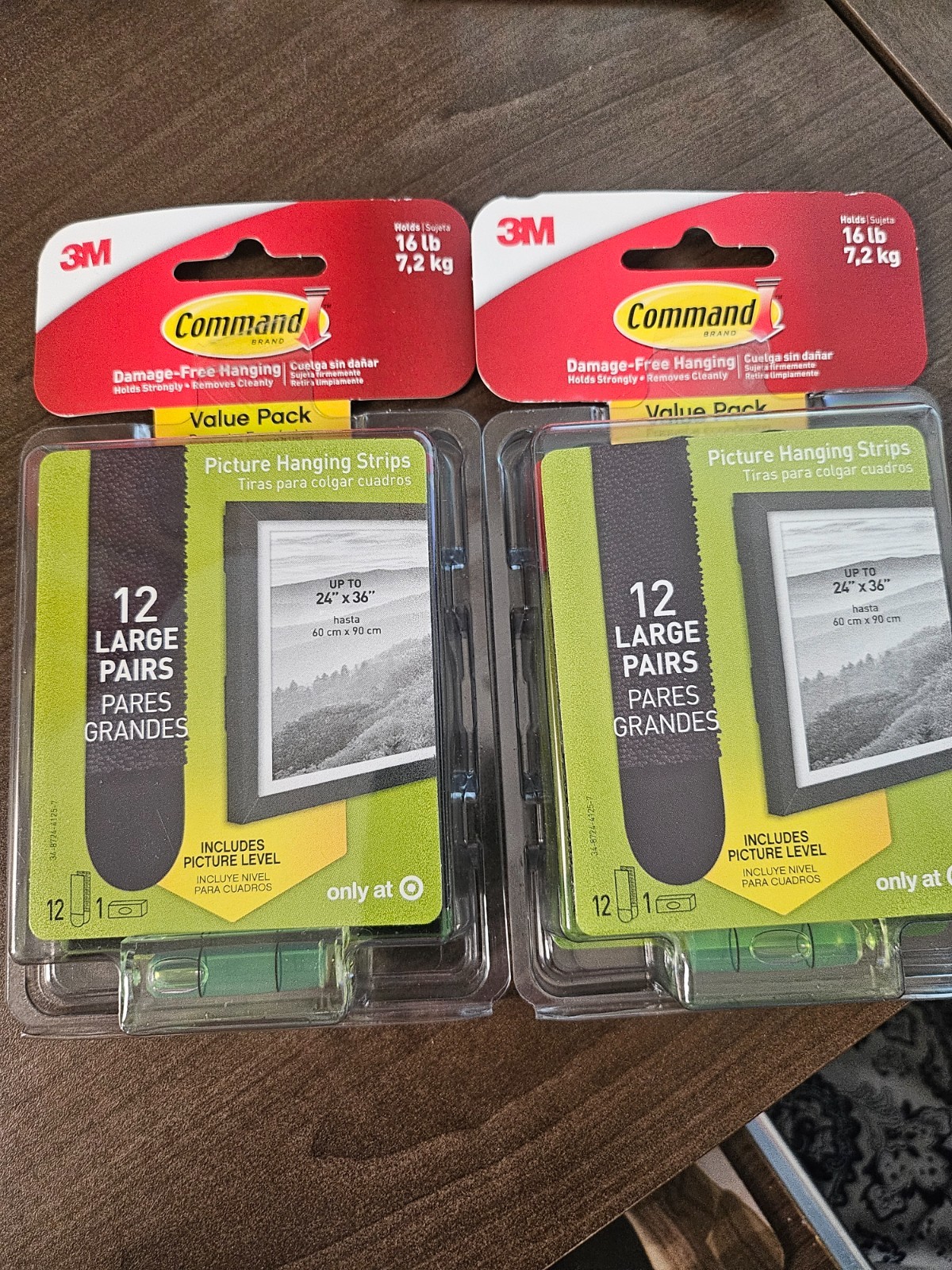 3M Command Strips 12 Large Picture Poster Hanging Black Includes Level 2 Pack gallery