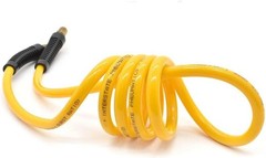 Interstate Pneumatics HR14-005 1/4 Inch 5 ft long, Recoil Yellow Nylon Air Hose