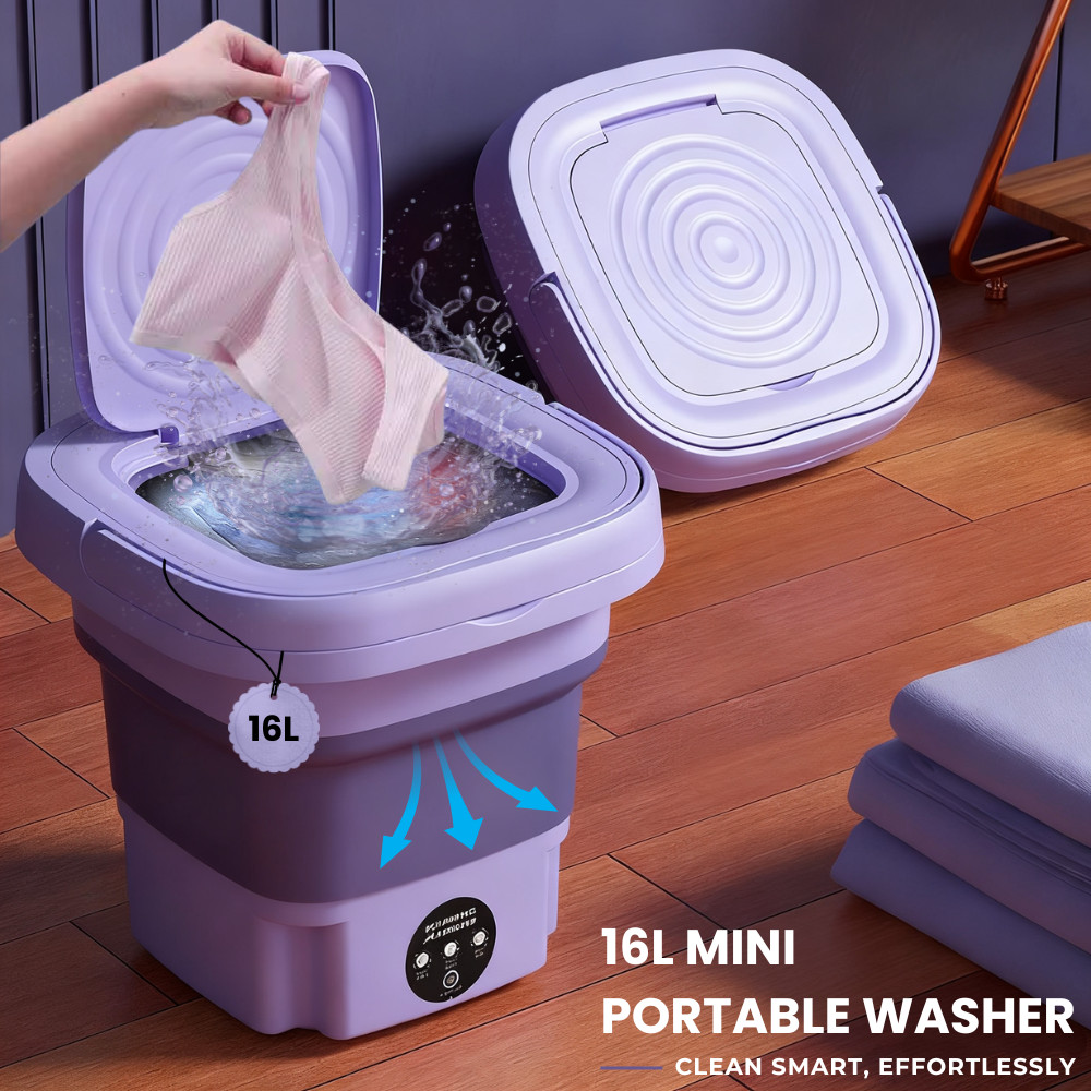 Portable Washing Machine Mini Washer Foldable Washer and Spin Dryer Small Travel gallery