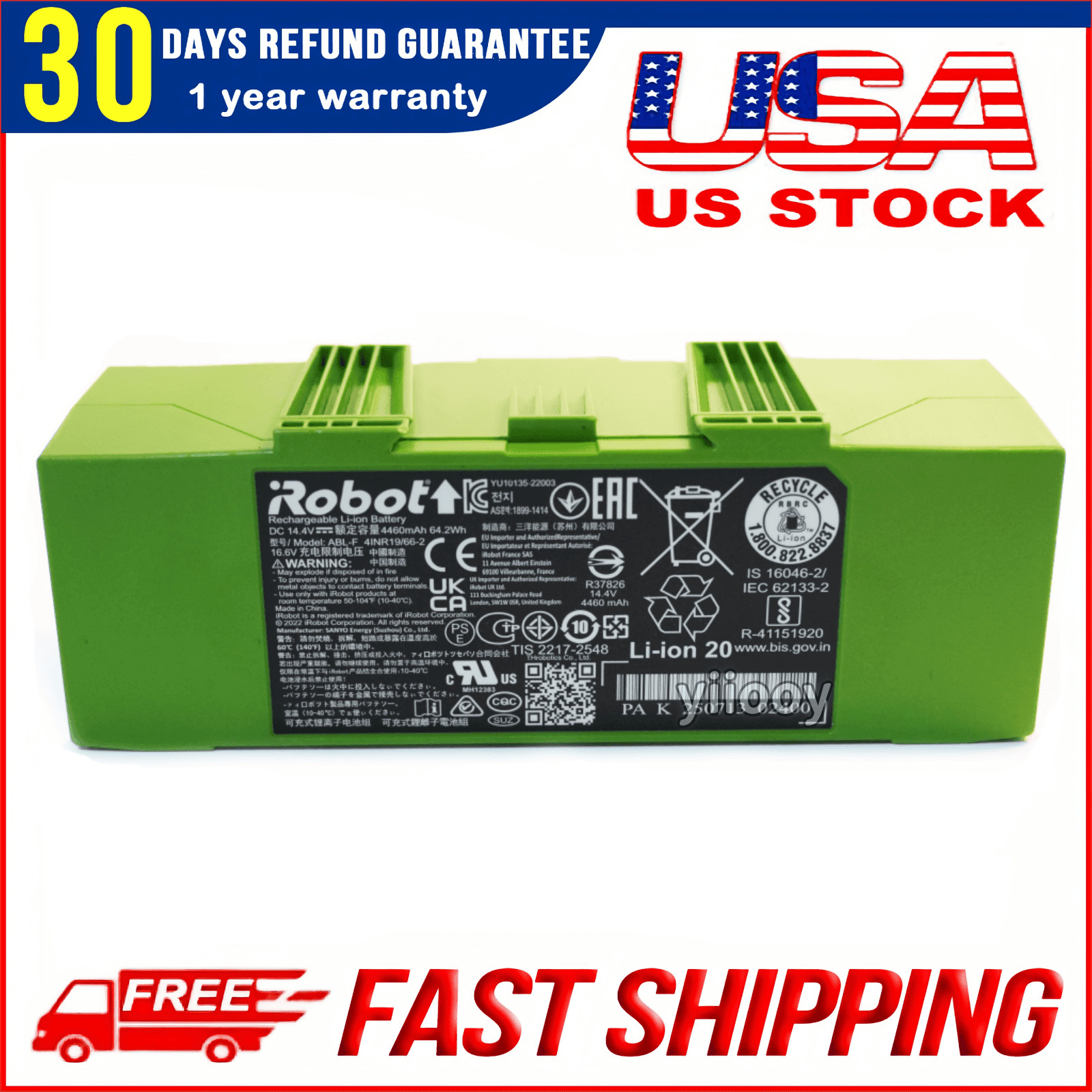 Original ABL-F Battery for iRobot Roomba J5+ J6+ J7+ J8+ J9+ i8+ i7+ i6 i4 i3 i1 gallery