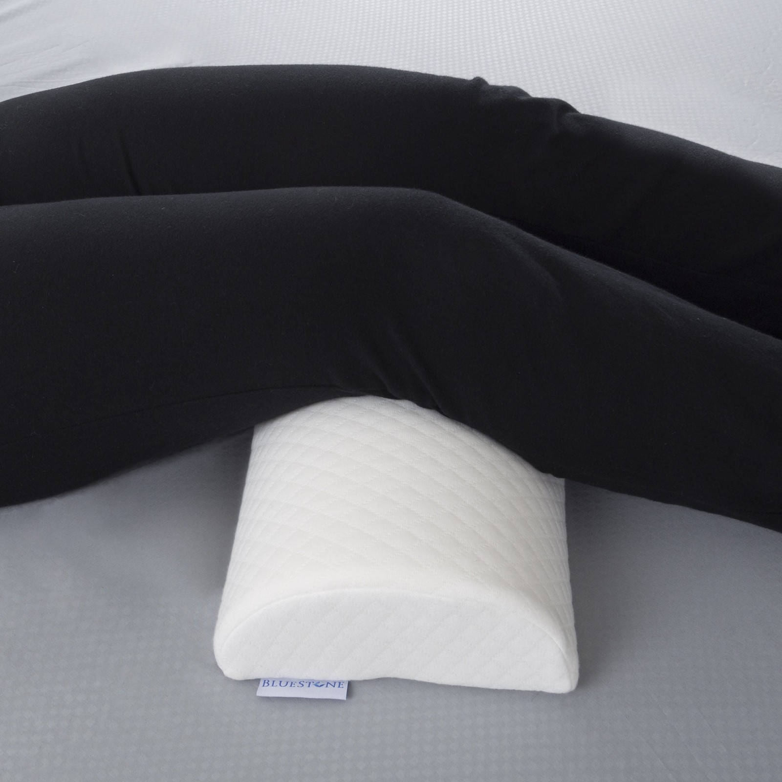 Memory Foam Back Pillow / Half Moon Lumbar Bolster Wedge Pillow By Bluestone gallery