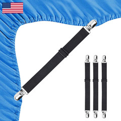 Beadnova Bed Sheet Straps 4 Pcs Bed Sheet Holders Fitted Sheet Clips Adjustable