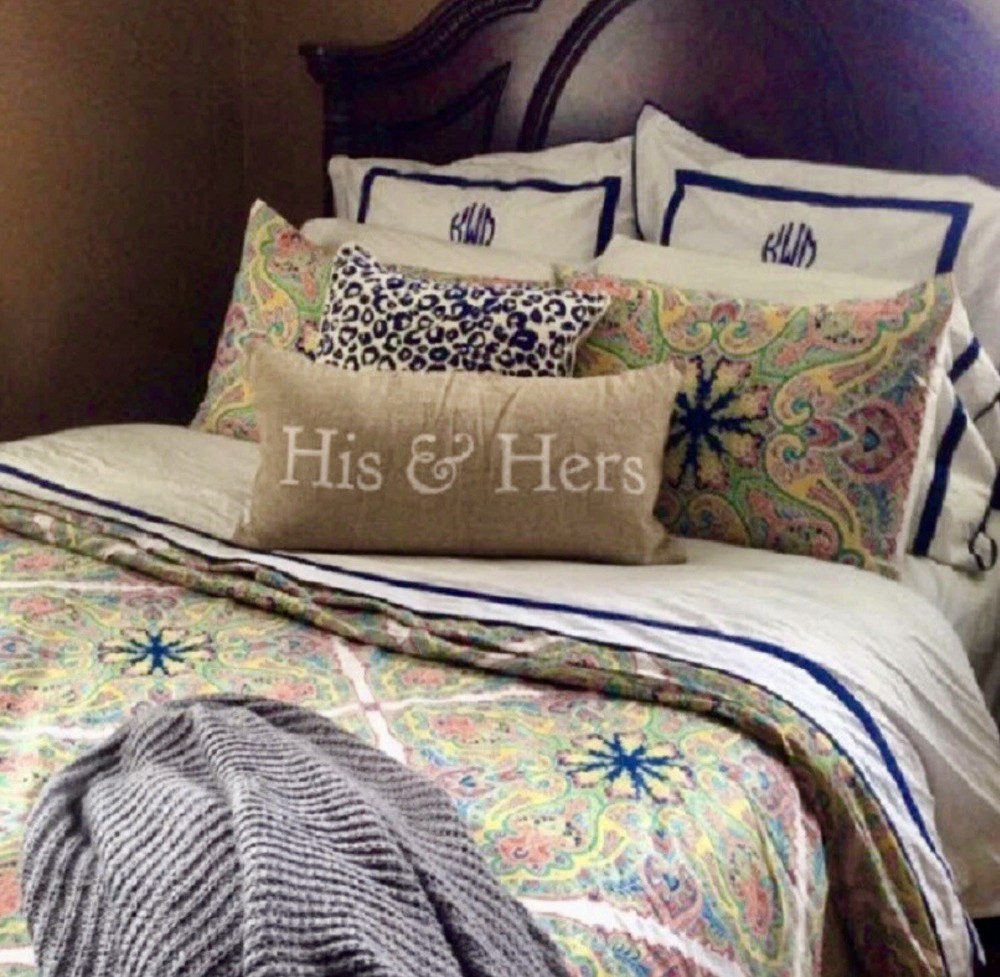 Pottery Barn Mandala Pattern Full/Queen Penelope Duvet Cover and 2 Euro Shams