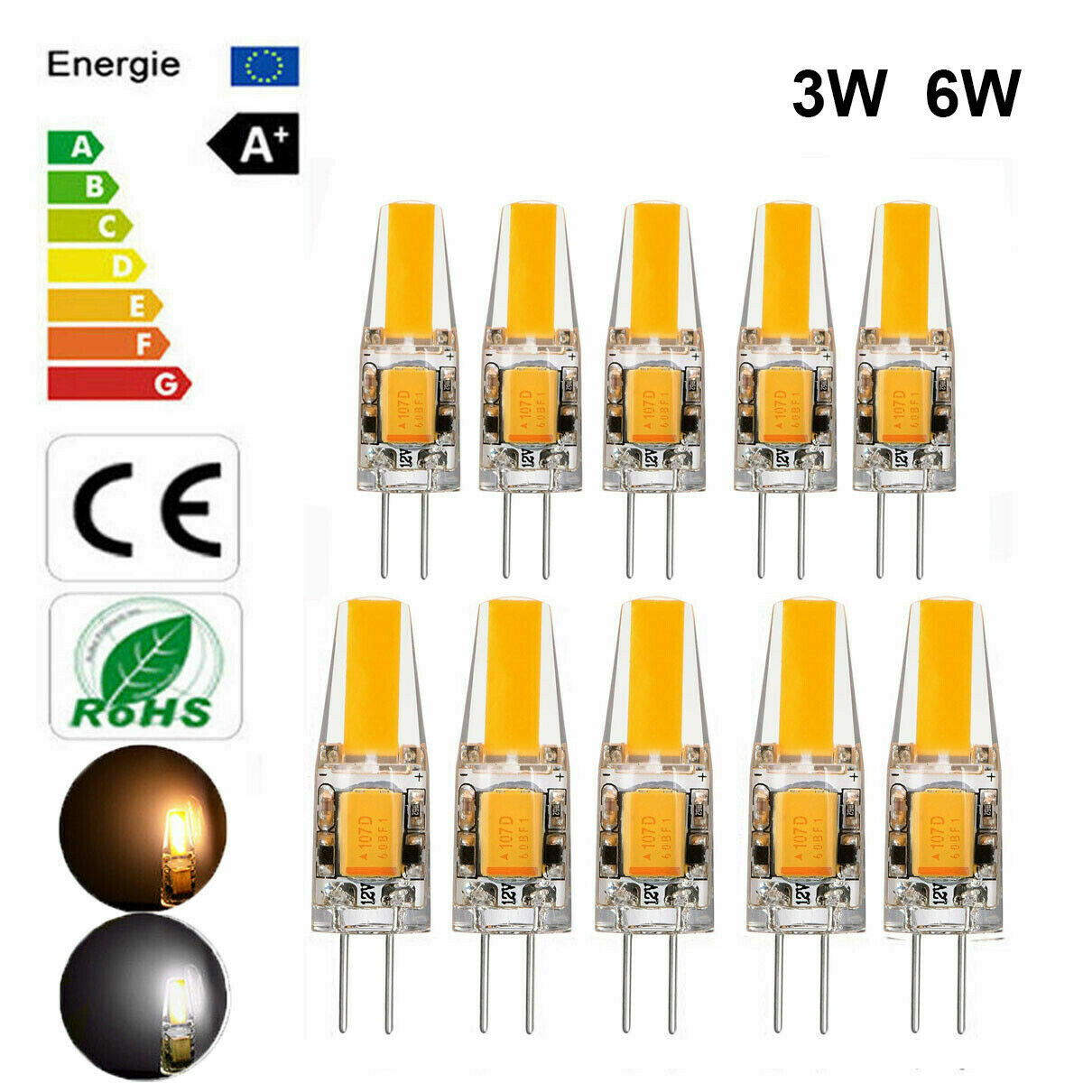 G4 LED 12V AC/DC COB Light 3W 6W High Quality LED G4 COB Lamp Bulb 5/10PCS gallery