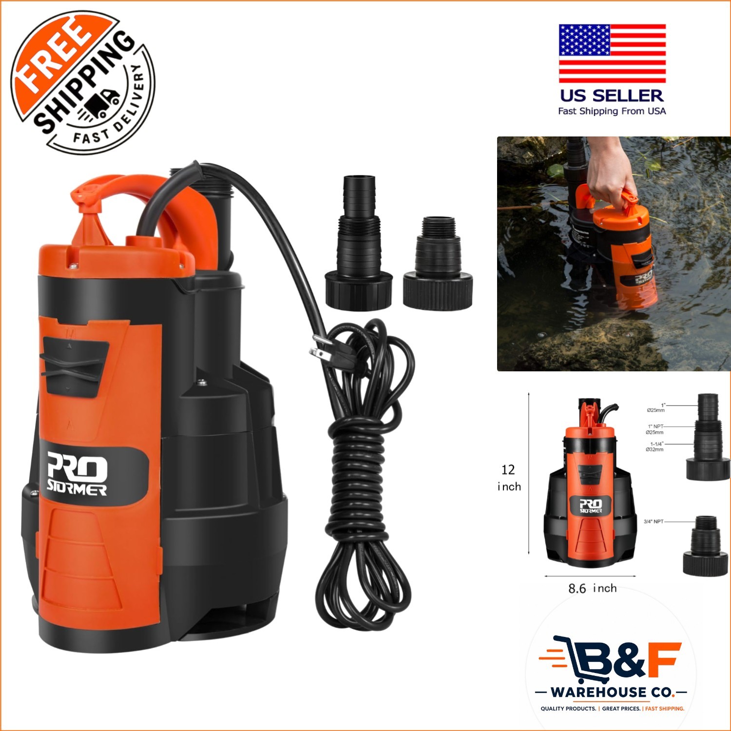 Durable 3500 GPH Sump Pump with Automatic Float Switch for Easy Water Control gallery