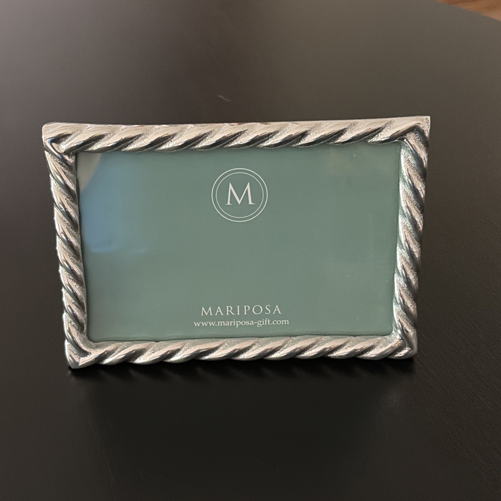 Mariposa Twisted Rope Border 4 x 6 Silver Tone Luxury Picture Frame NEW gallery
