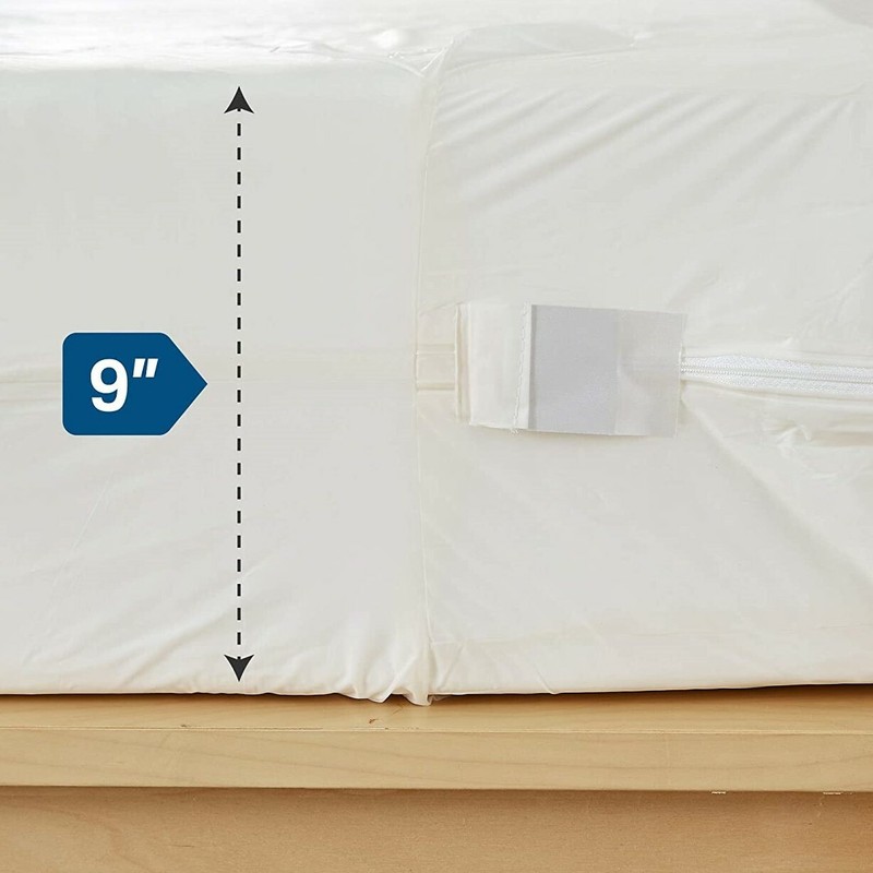 MATTRESS ENCASEMENT Bed Bug Proof STRONG Waterproof Zippered Vinyl Cover Protect gallery