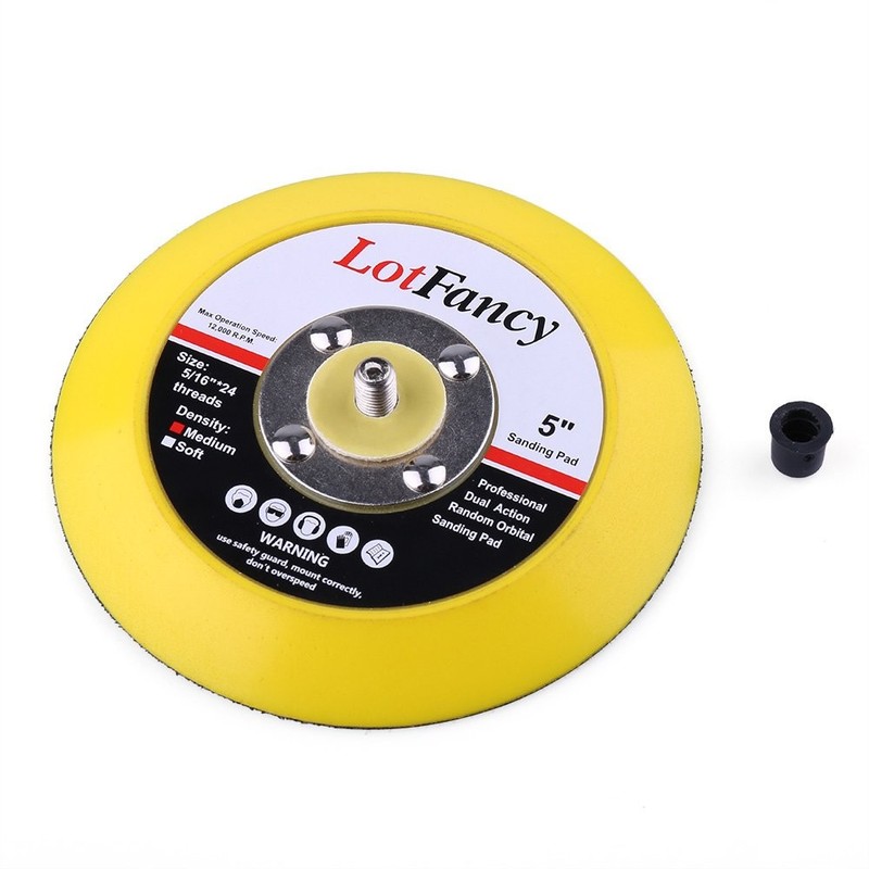 5 Inch Hook and Loop Backing Pad, Pack of 2 - DA Air Random Orbital Sander/Poli gallery