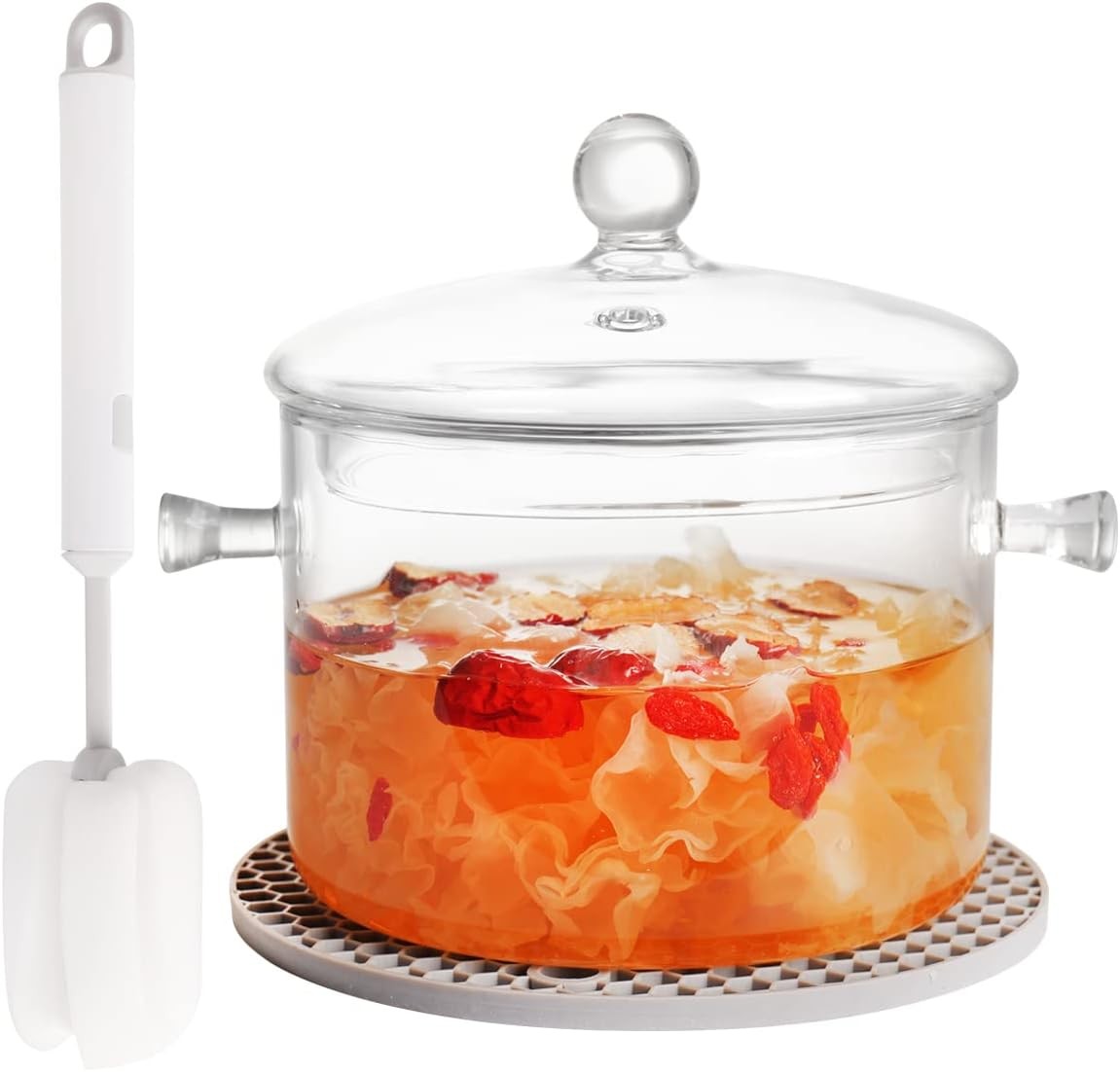 Clear Glass Pot Set for Cooking On Stove - 1.9l/67 Fl Oz Glass Cookware Simmer gallery