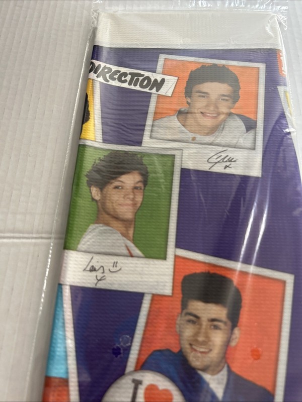 New Old Stock ONE DIRECTION Table Cloth Cover 54" X 96" Party Decor DesignWare gallery
