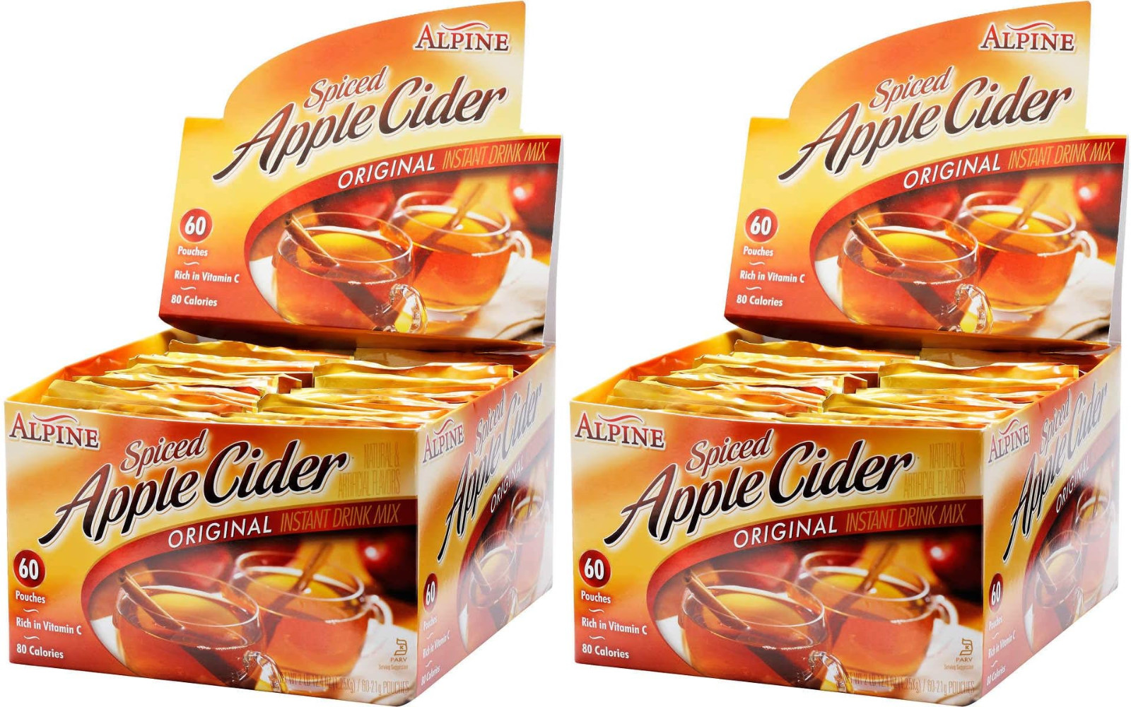 120 Alpine Spiced Apple Cider Original Instant Drink Mix, 2 Boxes of 60 Packets gallery