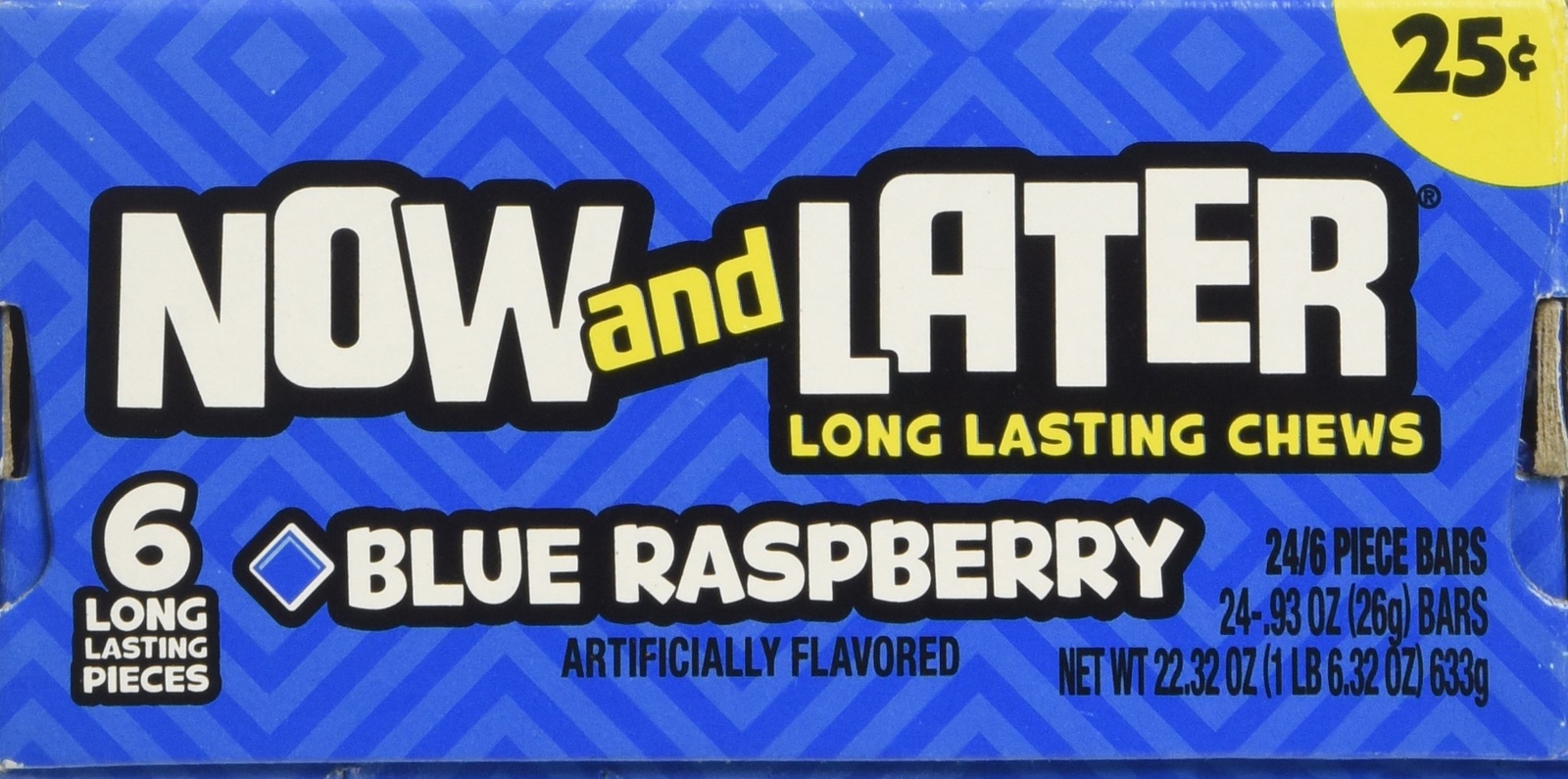 Now and Later Blue Raspberry Flavored Candy Twenty-Four 6-Piece Bars gallery