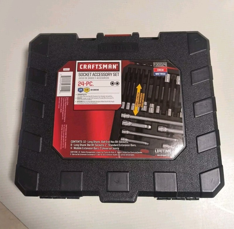Craftsman 24 Pc Reach & Access Socket Accessory Add-on Set 9-30024 In & Metric gallery