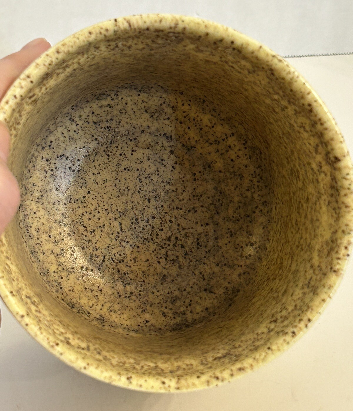VINTAGE Planter Pot Speckled Textured Stoneware Flower Pot Utensil Caddy 4.5” in gallery