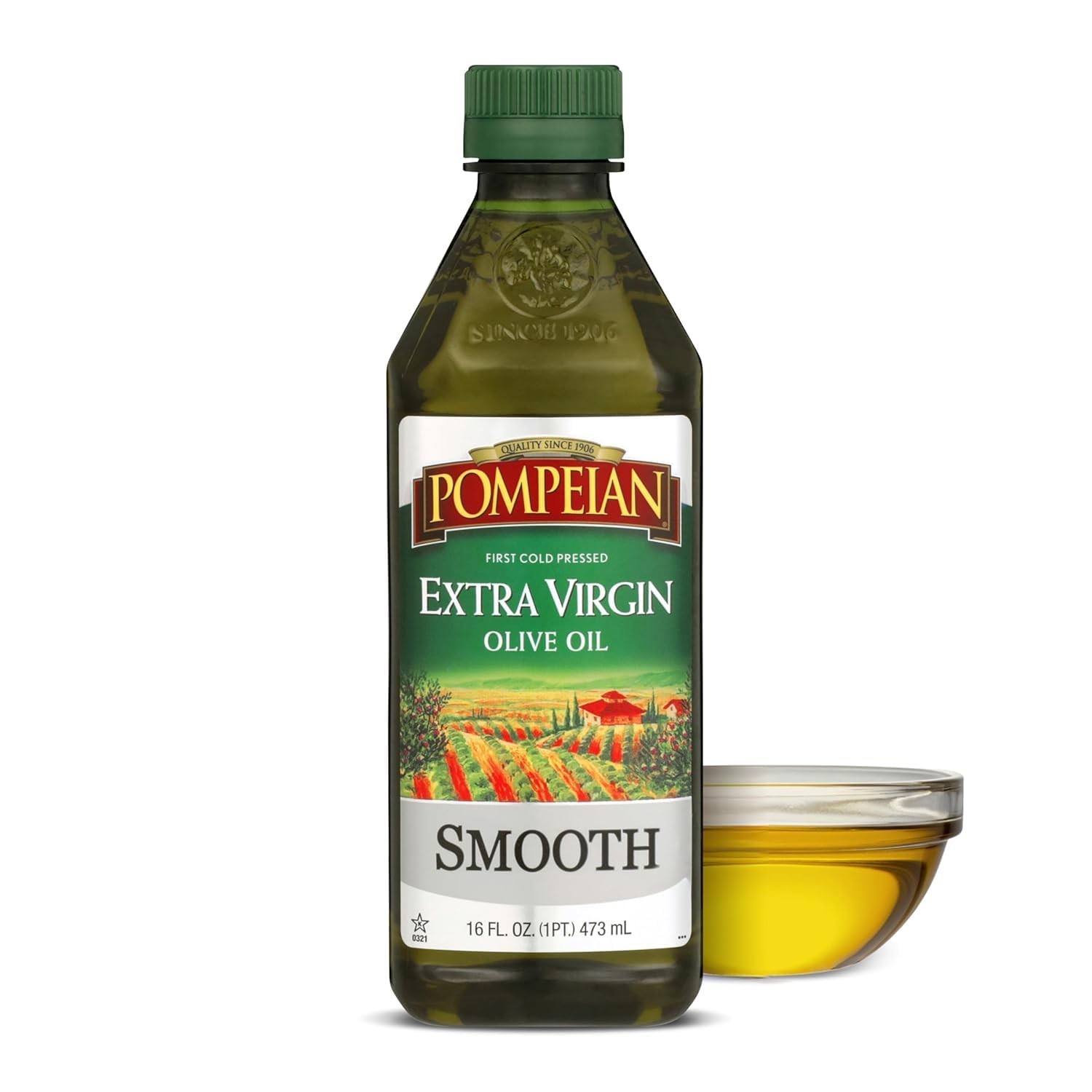 Pompeian Smooth Extra Virgin Olive Oil - 16 Fl Oz - 16 (Pack of 1) gallery