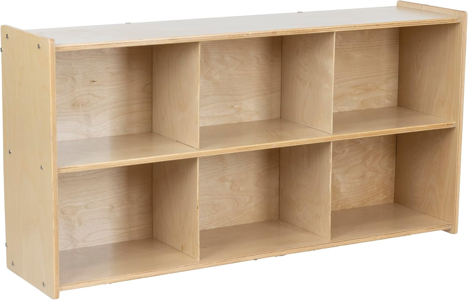 Montessori Birch Bookcase - 2-Tier Kids Storage Organizer with 6 Cubes gallery
