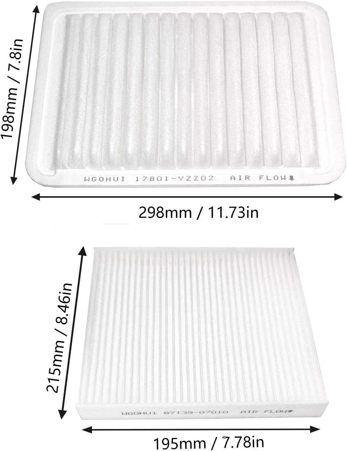 Engine Air Filter & Cabin Air Filter Kit Compatible with Camry 2007-2017 Gas gallery