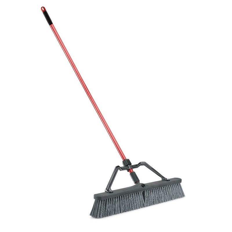Libman Push Broom Rough Surface Red Black 24" 3/Carton gallery