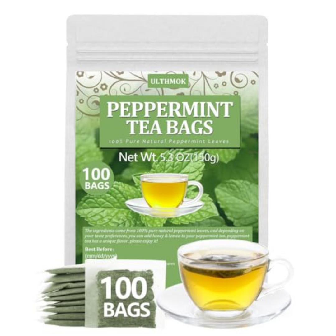 Peppermint Tea Bags, 100 Natural, Caffeine Free - 100 Bags Free Shipping gallery