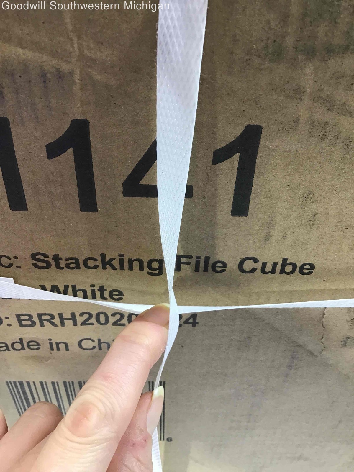Birdrock Home Stacking File Cube White Pack of 2 Model# 11141 NEW *READ* gallery