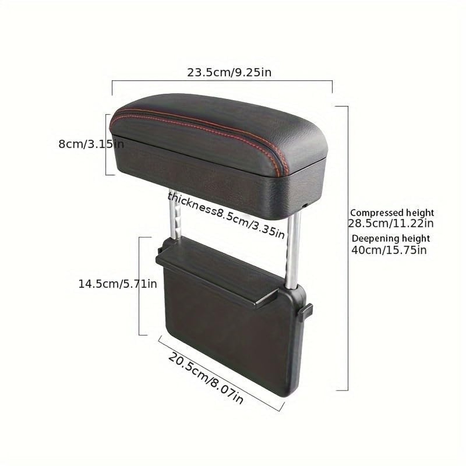 Car Armrest Box Elbow Rest Pad, Arm Rest Extender, Universal Console Storage ... gallery