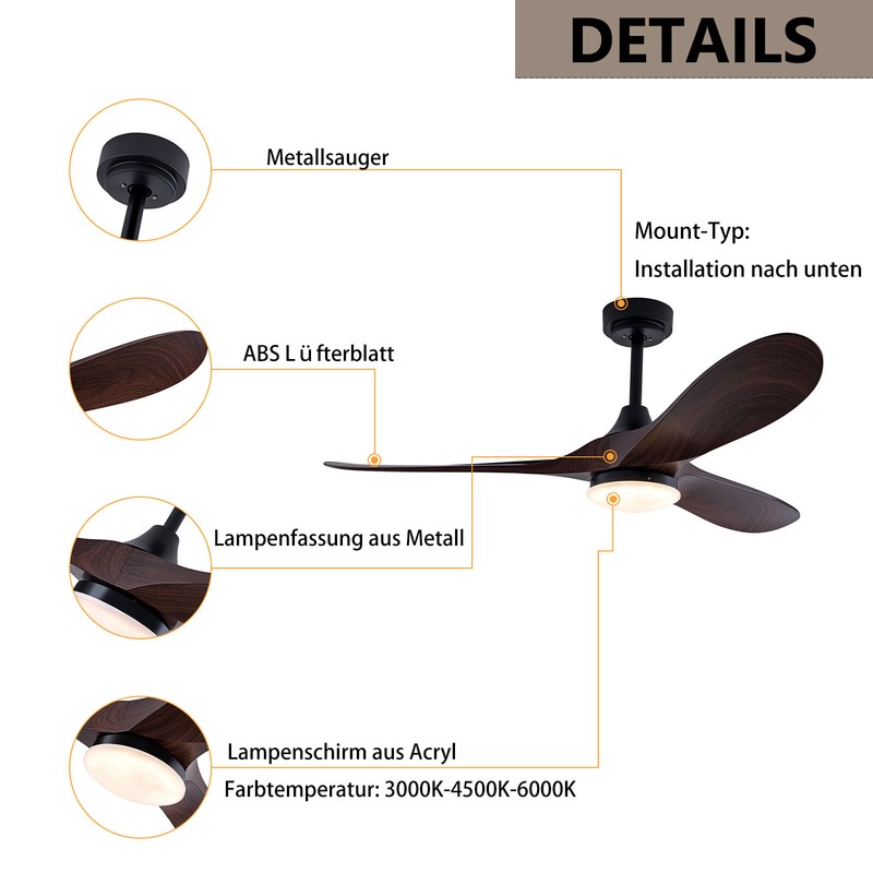 42" LED Ceiling Fan Light Remote Control For Bedroom Dining Room Chandelier Fan gallery
