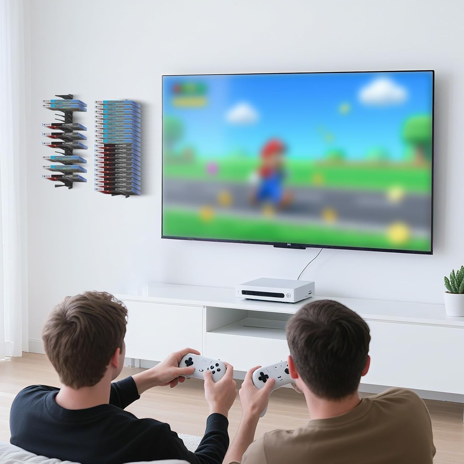 Video Game Storage Wall Mount - 4PCS Heavy-Duty Metal Game Case Holder Media ... gallery