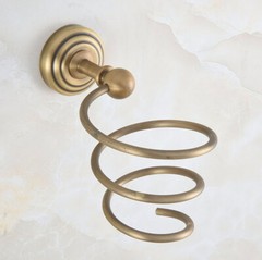 Bathroom Accessories Antique Brass Wall Mount Bathroom Hair Dryer Holder 2ba730