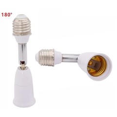 E27 to E27 Lamp Base Extension Socket 180 Degree Rotation Light Holder